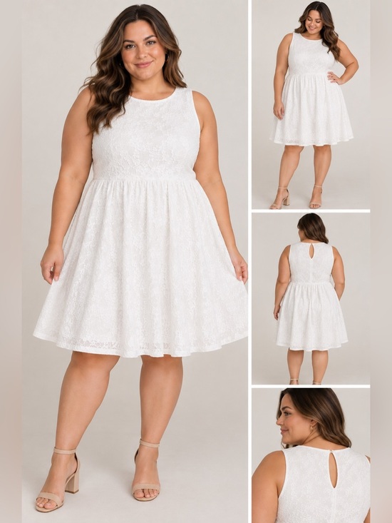 torrid Dresses & Skirts - NWT Torrid White Textured Floral Skater Dress Size 20